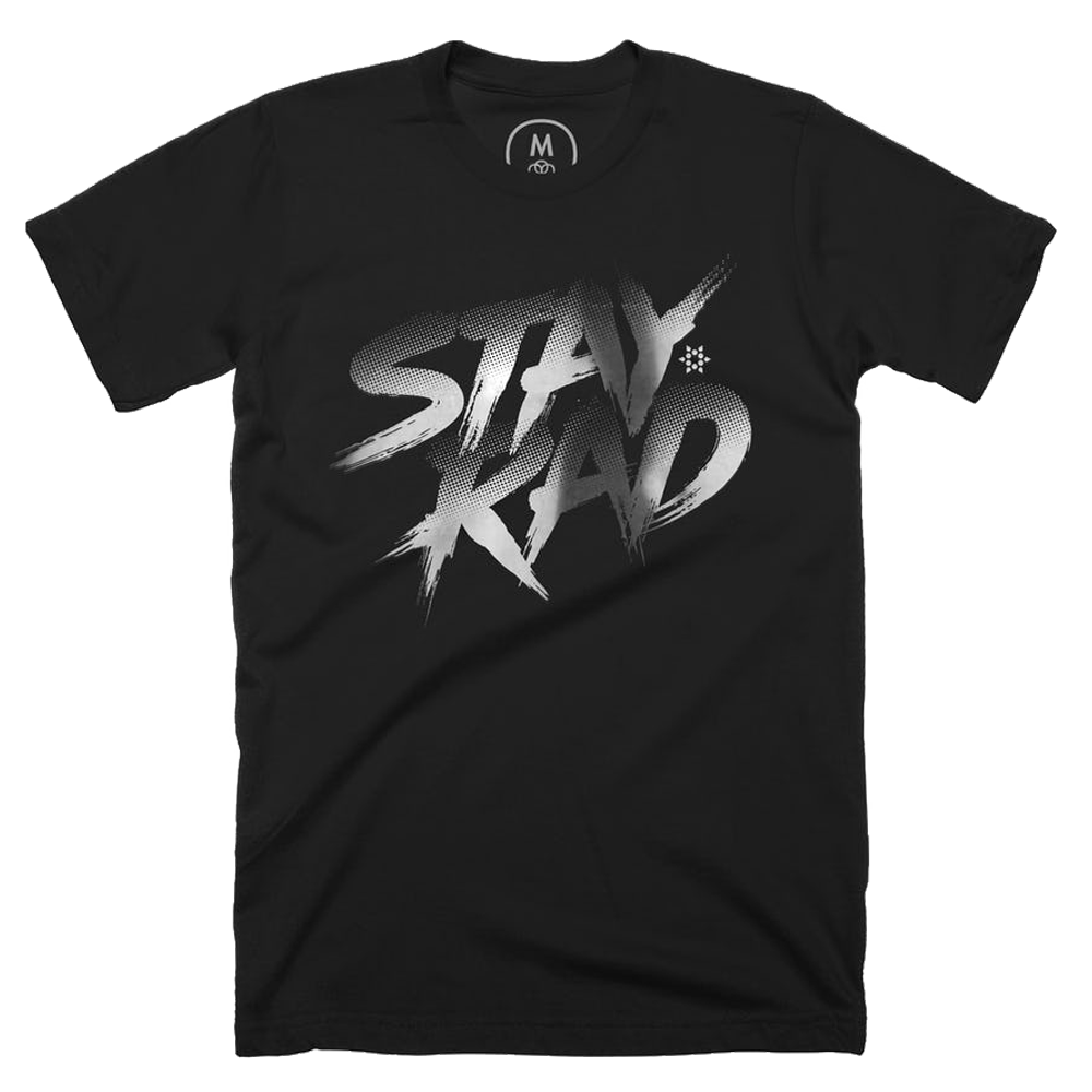Stay Rad Printed Black Tshirt